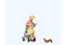 Preiser G Alte Dame mit Rollator, Eichhörnchen fütternd