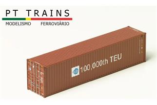 PT Trains H0 40'-HC-Container BLUESKY, 100,000th TEU