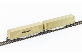 PT Trains H0 VTG Doppel-Containertragwagen Sggmrss, MEDWAY