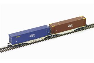 PT Trains H0 VTG Doppel-Containertragwagen Sggmrss, WEC/Seaco