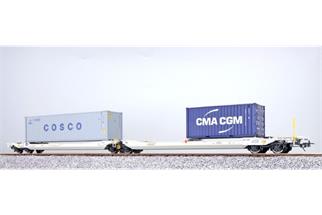 Pullman H0 AAE Doppel-Taschenwagen Sdggmrs, 40' COSCO/20' CMA CGM, Ep. VI