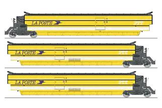 REE H0 (AC) SNCF Ergänzungsset 1 TGV La Poste, Ep. IV-V, 3-tlg.