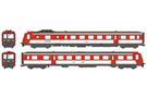 REE H0 (DC) SNCF Dieseltriebzug X 2729, rot/weiss, Ep. IV, 2-tlg.