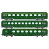 REE H0 (DC) SNCF Personenwagen-Set Saucisson A8/B10/A6d, Ep. IV, 3-tlg.