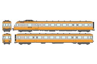 REE H0 (DC Sound) SNCF Dieseltriebzug RGP 1 X 2732, orange/alu, Ep. IV, 2-tlg.