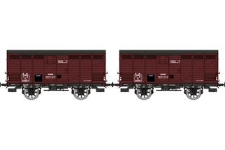 REE H0 PLM gedecktes Güterwagen-Set ex-10T Nr. Fa 34007/34647, Ep. II, 2-tlg.