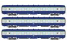 REE H0 SNCF Liegewagen-Set DEV AO B9c9, blau/grau, Ep. IV-V, 3-tlg.