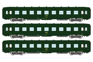 REE H0 SNCF Liegewagen-Set DEV AO B9c9, grün, Ep. IV, 3-tlg.