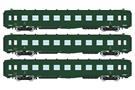 REE H0 SNCF Liegewagen-Set DEV AO B9c9myfi, grün, Ep. IIIb, 3-tlg.
