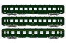 REE H0 SNCF Personenwagen-Set DEV AO B10/B10/A8, grün, Ep. IV, 3-tlg.