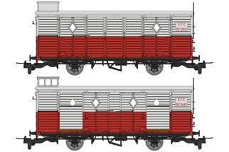 REE H0m CFC Güterzuggepäckwagen-Set, rot/weiss, Ep. III-IV, 2-tlg.