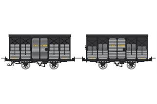 REE H0m CFD gedecktes Güterwagen-Set Kv 4638/Kifv 4082, 2-tlg.
