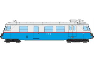 REE H0m (Sound) CFD Dieseltriebwagen N° 704, blau/perlgrau Ep. III