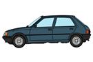 REE Modèles H0 Peugeot 205, blau