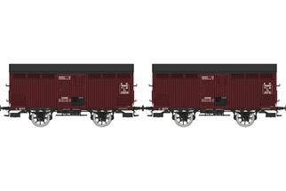 REE Modèles H0 PLM gedecktes Güterwagen-Set Fa 33658/33791, Ep. II, 2-tlg.