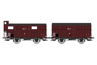 REE Modèles H0 PLM gedecktes Güterwagen-Set KKwf 185626/KKw 142073, Ep. II, 2-tlg.