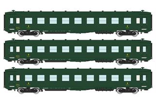 REE Modèles H0 SNCF Liegewagen-Set DEV AO B9c9myfi, grün, Ep. IIIb, 3-tlg.