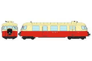 REE Modèles H0m (Sound) CFV Billard-Dieseltriebwagen N°511, rot/creme