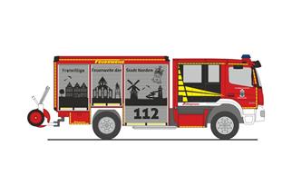 Rietze H0 Schlingmann Varus MB HLF, Feuerwehr Norden