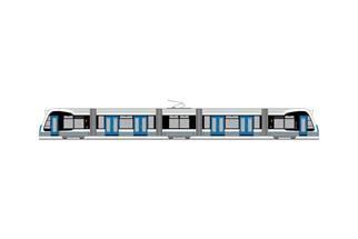 Rietze H0 Siemens Combino, SWU Ulm neutral, 5-tlg.