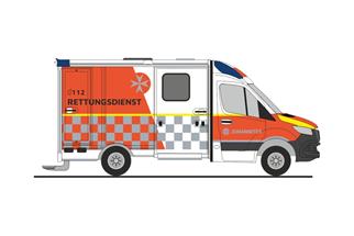Rietze H0 System Strobel RTW '18, Johanniter Singen