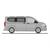 Rietze H0 VW T7 Caravelle, light grey metallic