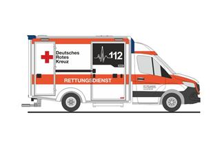 Rietze H0 WAS Design-RTW '18, DRK Rettungsdienst Obere Saale