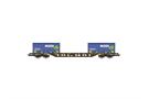 Rivarossi H0 CEMAT Containerwagen Sgns, 2x20'-Coil-Container Nizzi, Ep. V-VI