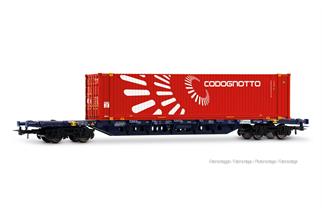 Rivarossi H0 Mercitalia Containertragwagen Sgnss, 45' Codognotto, Ep. VI