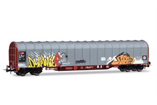 Rivarossi H0 SBB Schiebeplanenwagen Rils, mit Graffiti, Ep. V