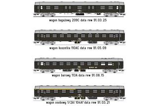 Robo Modele H0 (DC) PKP Personenwagen-Set Ost-West, Ep. V, 4-tlg.