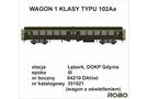 Robo Modele H0 (DC) PKP Reisezugwagen 102Aa, 1. Klasse, Ep. III