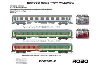 ROBO Modele H0 PKP Intercity Reisezug-Wagenset TLK Przemyslanin, Ep. VI, 3-tlg.
