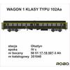 Robo Modele H0 PKP Reisezugwagen 102Aa, 1. Klasse, Ep. IVc