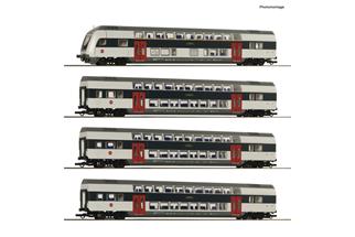 Roco H0 (AC Digital) DSB Doppelstockwagen-Set, Ep. VI, 4-tlg.