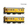Roco H0 DB AG Bauzugwagen-Set, DB Bahnbau Gruppe, Ep. VI, 2-tlg.