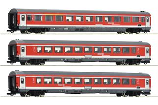 Roco H0 DB AG Reisezug-Wagenset 1 München-Nürnberg-Express, Ep. VI, 3-tlg.