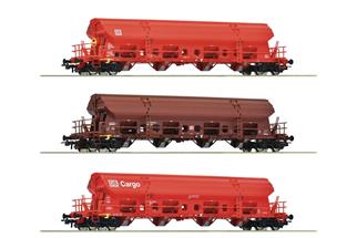 Roco H0 DB AG Schwenkdachwagen-Set Tadgs 959, Ep. VI, 3-tlg.