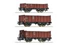 Roco H0 DB Hochbordwagen-Set O 10 + Om 12, Ep. III, 3-tlg.