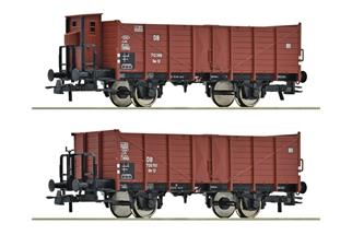 Roco H0 DB Hochbordwagen-Set Om 12, Ep. III, 2-tlg.