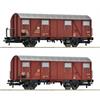 Roco H0 DBP gedecktes Güterwagen-Set Post2s-t/11, Ep. IV, 2-tlg.