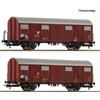 Roco H0 DBP gedecktes Güterwagen-Set Post2s-t/11, Ep. IV, 2-tlg.