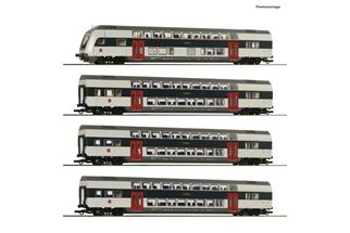 Roco H0 (DC Digital) DSB Doppelstockwagen-Set, Ep. VI, 4-tlg.