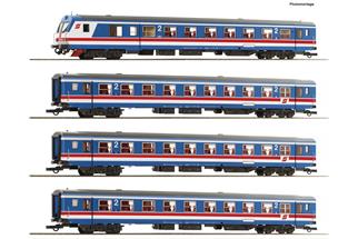 Roco H0 (DC Digital) ÖBB Wendezug-Wagenset, Valousek Edition, Ep. V, 4-tlg.