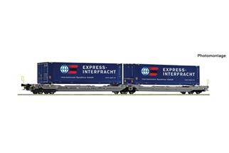 Roco H0 (DC) ERMEWA Doppeltaschen-Gelenkwagen T3000e, Ermewa