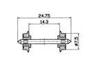 Roco H0 (DC) NEM-Normradsatz Ø 7,5 mm (Inhalt: 2 Stk.)