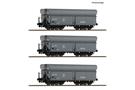 Roco H0 (DC) PKP 3-tlg. Set: Selbstentladewagen