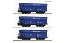 Roco H0 (DC) PKP CARGO 3-tlg. Set: Selbstentladewagen, PKP Cargo