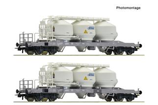 Roco H0 (DC) PULTRANS 2-tlg. Set: Staubsilowagen, Pultrans