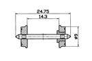 Roco H0 (DC) RP-25-Radsatz Ø 9 mm (Inhalt: 2 Stk.)